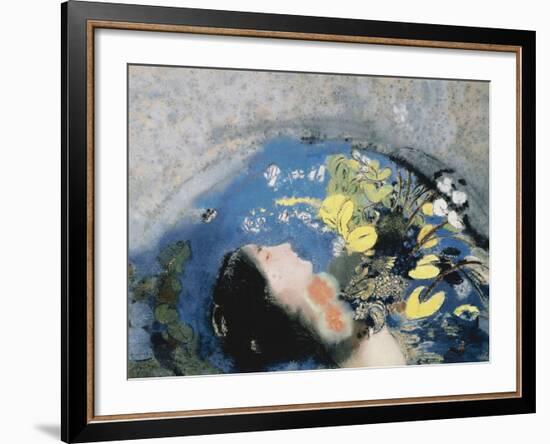 Drowning of Ophelia-Odilon Redon-Framed Giclee Print