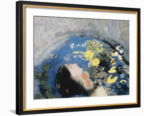 Drowning of Ophelia-Odilon Redon-Framed Giclee Print