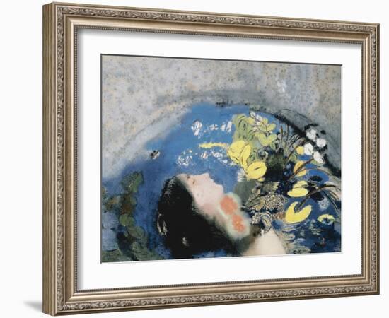 Drowning of Ophelia-Odilon Redon-Framed Giclee Print