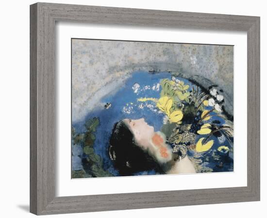 Drowning of Ophelia-Odilon Redon-Framed Giclee Print