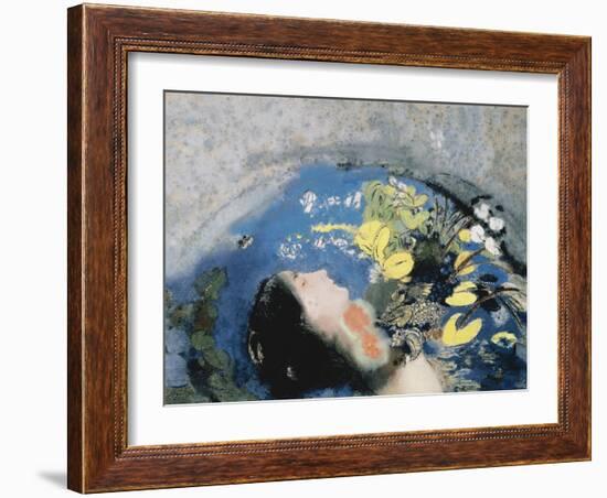 Drowning of Ophelia-Odilon Redon-Framed Giclee Print