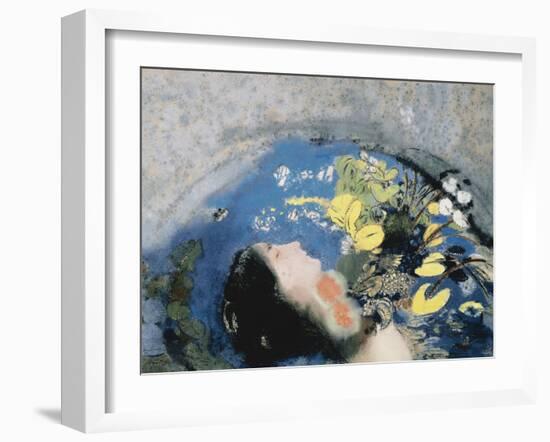 Drowning of Ophelia-Odilon Redon-Framed Giclee Print