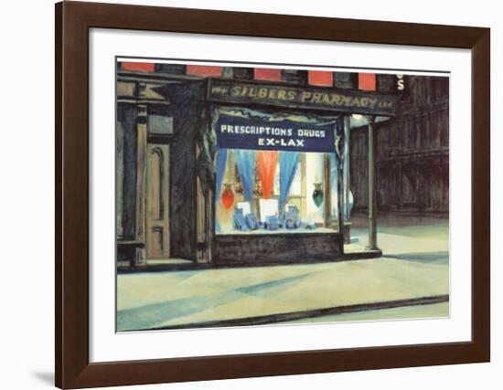 Drug Store-Edward Hopper-Framed Art Print