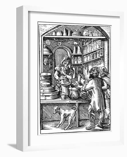 Druggist, 16th Century-Jost Amman-Framed Giclee Print