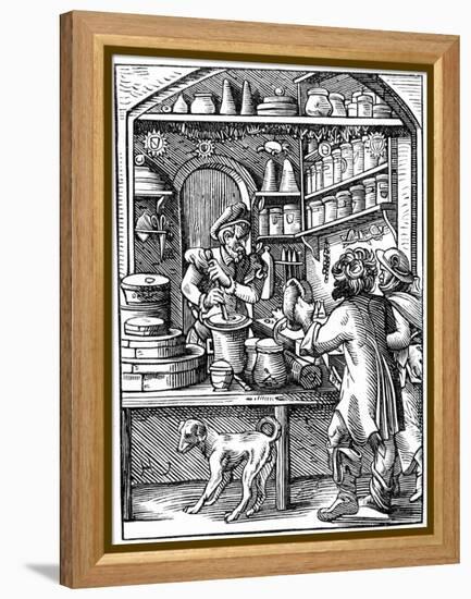 Druggist, 16th Century-Jost Amman-Framed Premier Image Canvas