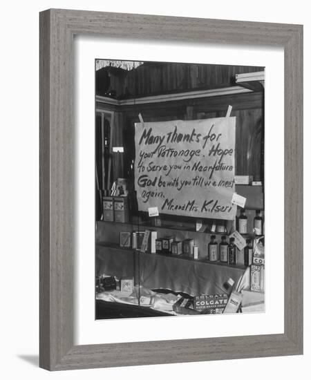 Drugstore Abandoned During World War II-null-Framed Photographic Print