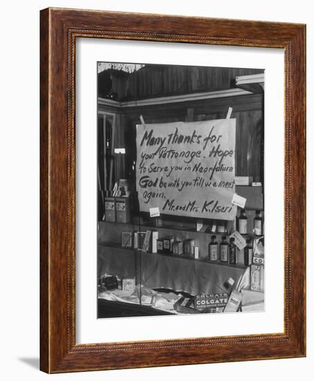 Drugstore Abandoned During World War II-null-Framed Photographic Print