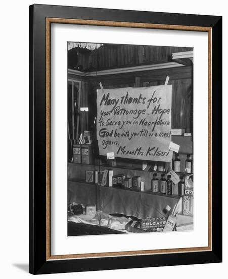 Drugstore Abandoned During World War II-null-Framed Photographic Print