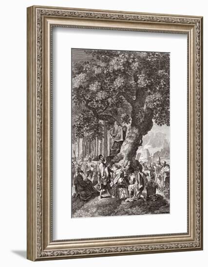 Druids Being Converted To Christianity-Middle Temple Library-Framed Photographic Print