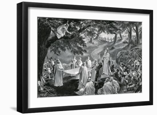 Druids Cut Mistletoe-G.F. Scott Elliot-Framed Art Print