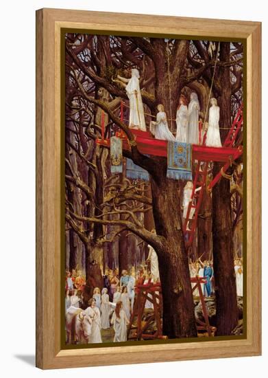 Druids Cutting the Mistletoe on the Sixth Day of the Moon-Henri-Paul Motte-Framed Premier Image Canvas