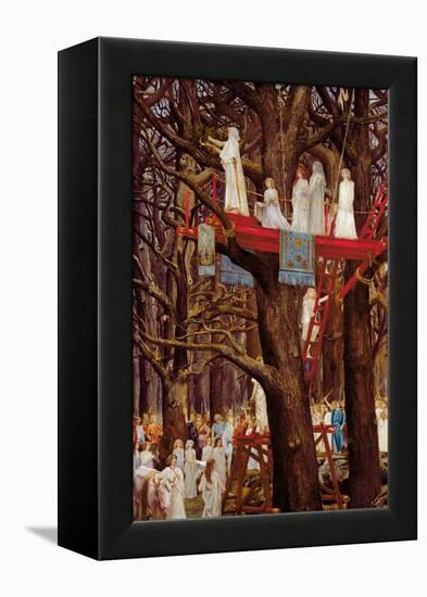 Druids Cutting the Mistletoe on the Sixth Day of the Moon-Henri-Paul Motte-Framed Premier Image Canvas