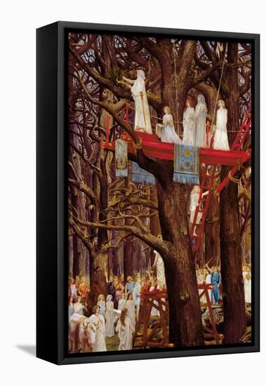 Druids Cutting the Mistletoe on the Sixth Day of the Moon-Henri-Paul Motte-Framed Premier Image Canvas