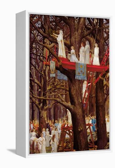 Druids Cutting the Mistletoe on the Sixth Day of the Moon-Henri-Paul Motte-Framed Premier Image Canvas