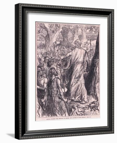 Druids Inciting the Britons to Oppose the Landing of the Romans-Charles Ricketts-Framed Giclee Print