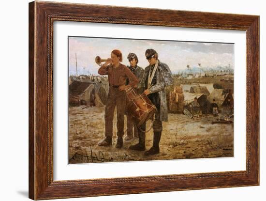 Drum and Bugle Corp, Civil War Encampment-Winslow Homer-Framed Giclee Print