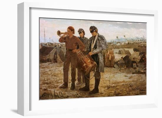 Drum and Bugle Corp, Civil War Encampment-Winslow Homer-Framed Giclee Print