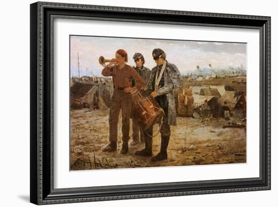 Drum and Bugle Corp, Civil War Encampment-Winslow Homer-Framed Giclee Print