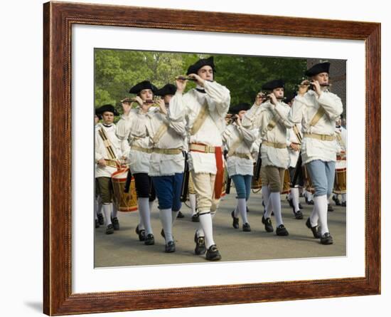 Drum And Fife Parade, Williamsburg, Virginia, USA-Merrill Images-Framed Photographic Print