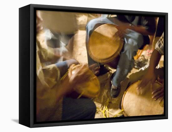 Drum Circle, Garifuna Settlement Day, Hopkins, Stann Creek District, Belize-Merrill Images-Framed Premier Image Canvas