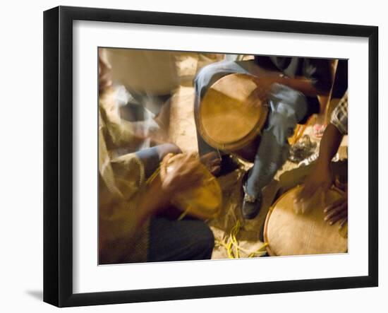 Drum Circle, Garifuna Settlement Day, Hopkins, Stann Creek District, Belize-Merrill Images-Framed Photographic Print