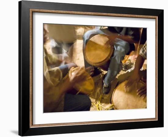 Drum Circle, Garifuna Settlement Day, Hopkins, Stann Creek District, Belize-Merrill Images-Framed Photographic Print