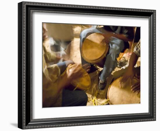 Drum Circle, Garifuna Settlement Day, Hopkins, Stann Creek District, Belize-Merrill Images-Framed Photographic Print
