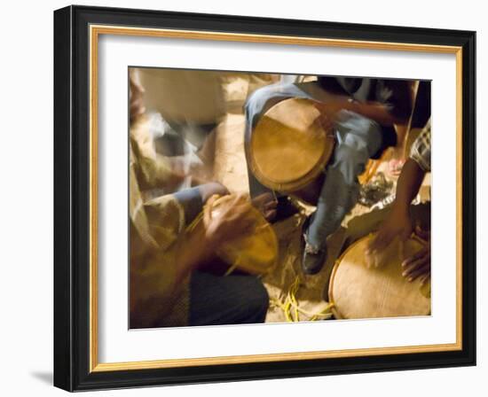 Drum Circle, Garifuna Settlement Day, Hopkins, Stann Creek District, Belize-Merrill Images-Framed Photographic Print