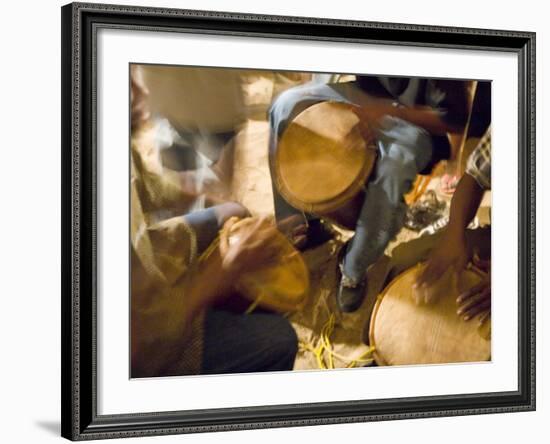 Drum Circle, Garifuna Settlement Day, Hopkins, Stann Creek District, Belize-Merrill Images-Framed Photographic Print