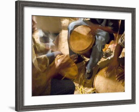 Drum Circle, Garifuna Settlement Day, Hopkins, Stann Creek District, Belize-Merrill Images-Framed Photographic Print