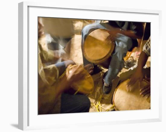 Drum Circle, Garifuna Settlement Day, Hopkins, Stann Creek District, Belize-Merrill Images-Framed Photographic Print