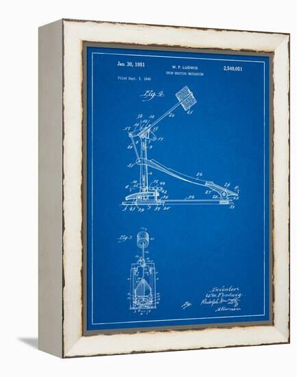 Drum Kick Pedal-Cole Borders-Framed Stretched Canvas