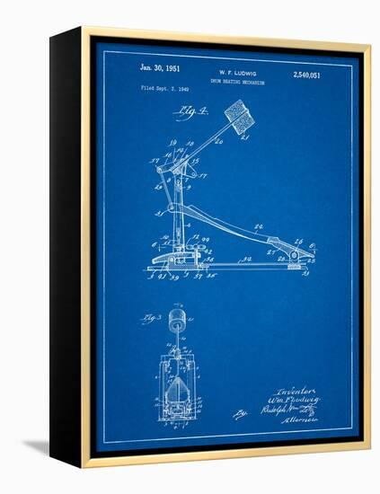 Drum Kick Pedal-Cole Borders-Framed Stretched Canvas