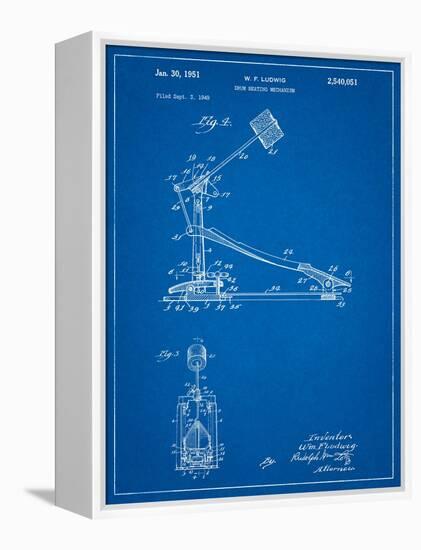 Drum Kick Pedal-Cole Borders-Framed Stretched Canvas