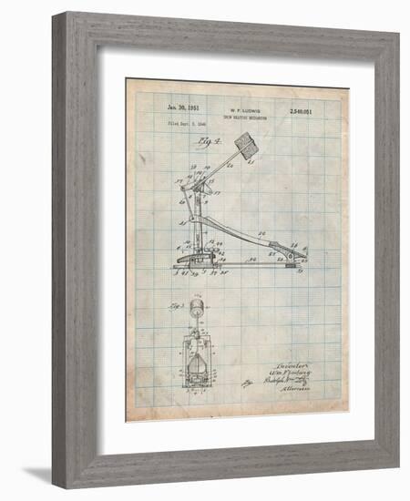 Drum Kick Pedal-Cole Borders-Framed Art Print