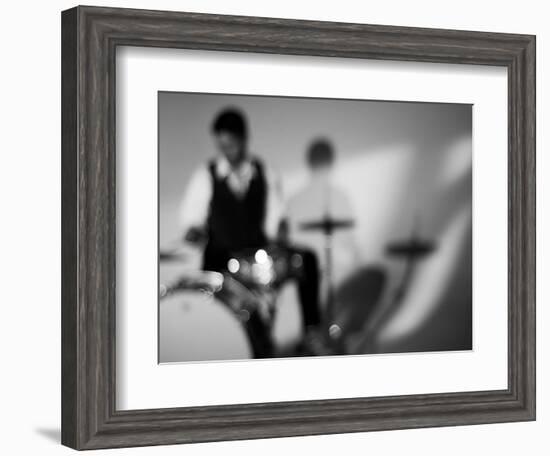 Drummer 1 BW-John Gusky-Framed Photographic Print