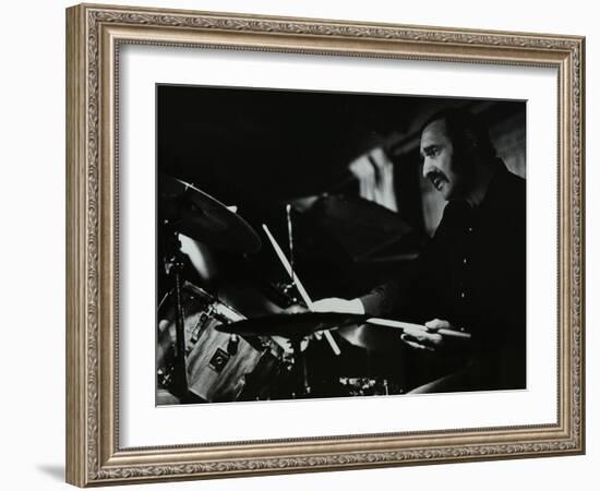 Drummer Alan Jackson Playing at the Stables, Wavendon, Buckinghamshire-Denis Williams-Framed Photographic Print