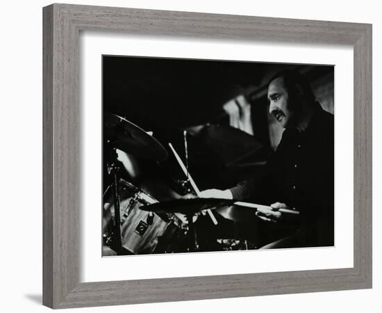 Drummer Alan Jackson Playing at the Stables, Wavendon, Buckinghamshire-Denis Williams-Framed Photographic Print