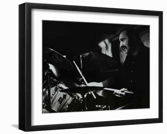 Drummer Alan Jackson Playing at the Stables, Wavendon, Buckinghamshire-Denis Williams-Framed Photographic Print