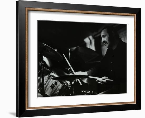 Drummer Alan Jackson Playing at the Stables, Wavendon, Buckinghamshire-Denis Williams-Framed Photographic Print