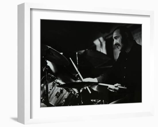 Drummer Alan Jackson Playing at the Stables, Wavendon, Buckinghamshire-Denis Williams-Framed Photographic Print