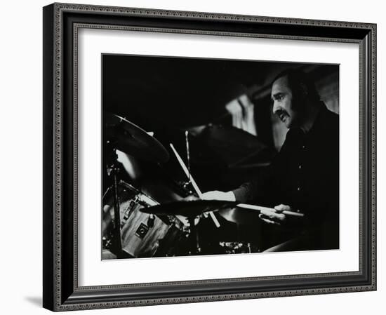 Drummer Alan Jackson Playing at the Stables, Wavendon, Buckinghamshire-Denis Williams-Framed Photographic Print