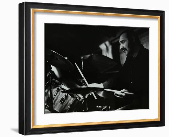 Drummer Alan Jackson Playing at the Stables, Wavendon, Buckinghamshire-Denis Williams-Framed Photographic Print