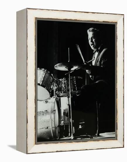 Drummer and Vocalist Mel Torme on Stage at the Bristol Hippodrome, 1950S-Denis Williams-Framed Premier Image Canvas