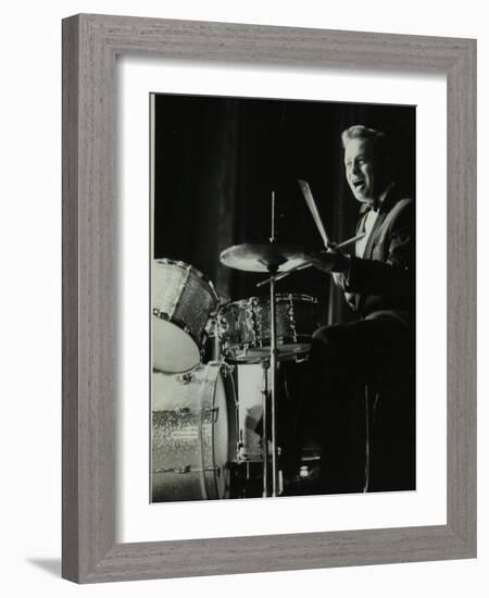 Drummer and Vocalist Mel Torme on Stage at the Bristol Hippodrome, 1950S-Denis Williams-Framed Photographic Print