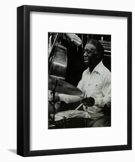 Drummer Art Blakey Playing at the Forum Theatre, Hatfield, Hertfordshire, 1978-Denis Williams-Framed Photographic Print