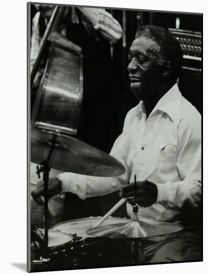 Drummer Art Blakey Playing at the Forum Theatre, Hatfield, Hertfordshire, 1978-Denis Williams-Mounted Photographic Print