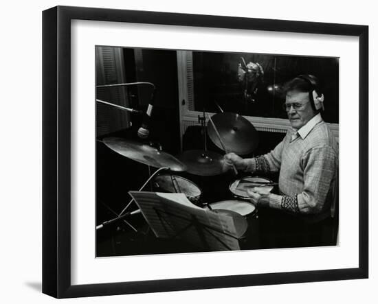 Drummer Bobby Orr at the Ted Taylor Recording Studio, London, 12 January 1988-Denis Williams-Framed Photographic Print
