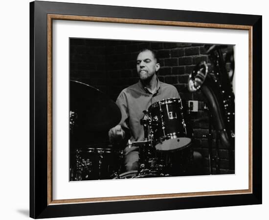 Drummer Derek Gale Playing at the Fairway, Welwyn Garden City, Hertfordshire, 31 October 1999-Denis Williams-Framed Photographic Print