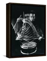 Drummer Gene Krupa Playing Drum at Gjon Mili's Studio-Gjon Mili-Framed Premier Image Canvas